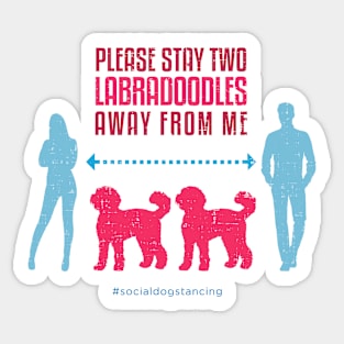 Labradoodle Social Distancing Guide Sticker